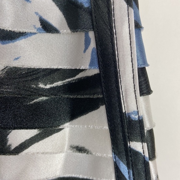 JS Collections Tiered Bandage Abstract Print Crepe Spaghetti Strap Sheath Dress - Picture 13 of 16